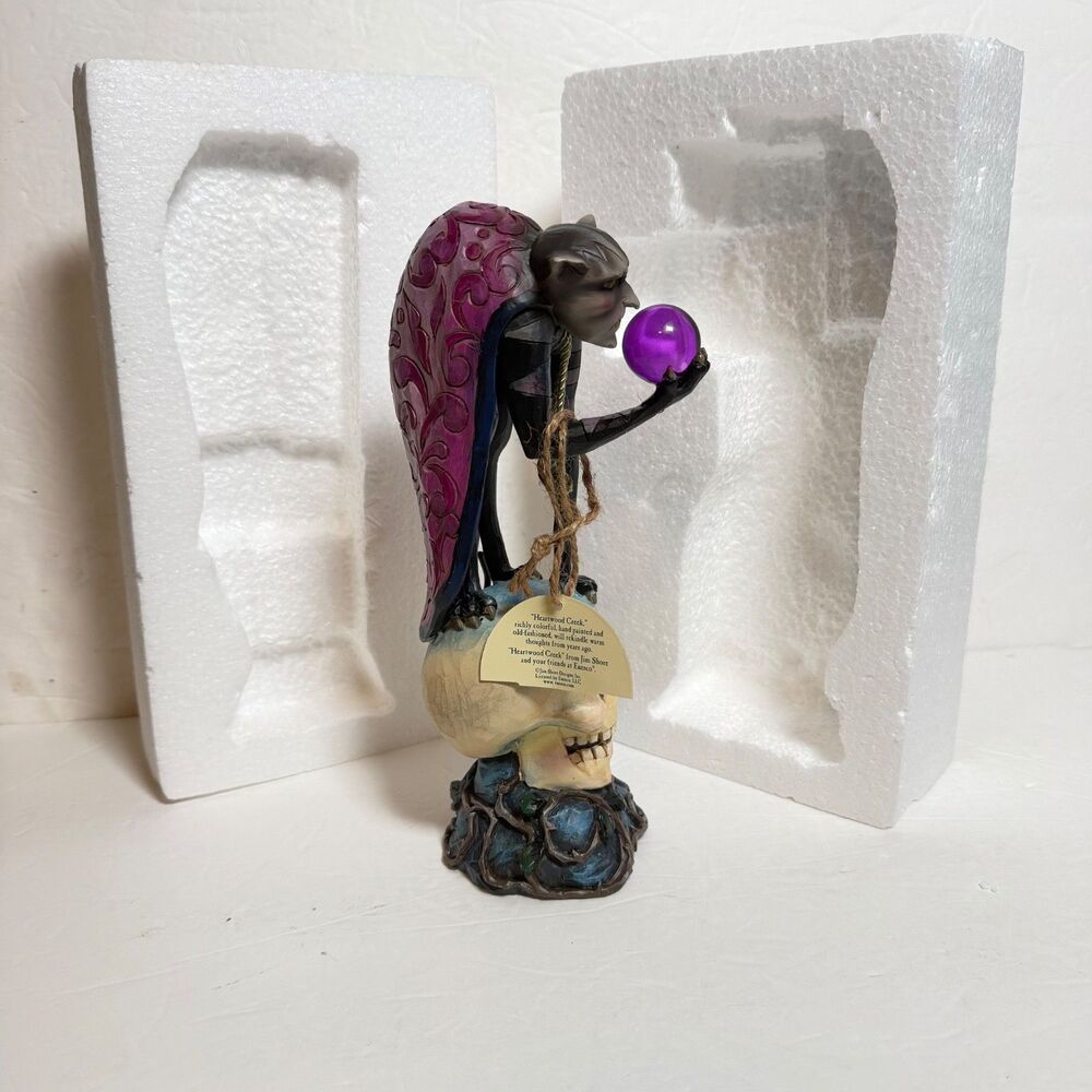 Jim Shore Demon Dark 4014442KBC Demon Skull Halloween Figurine Box Repaired